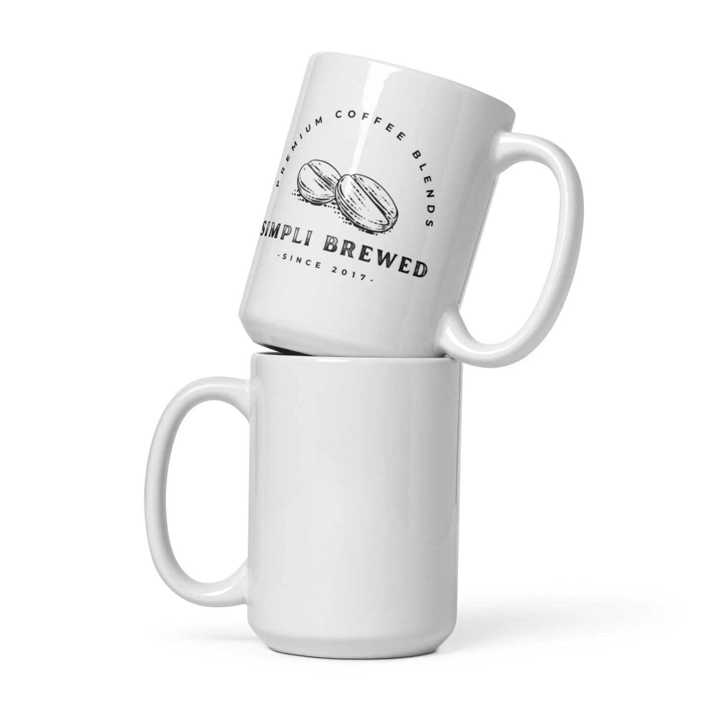 Simpli Brewed White glossy mug